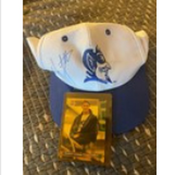 Christian Laettner signed Duke hat from the 1991 Final Four